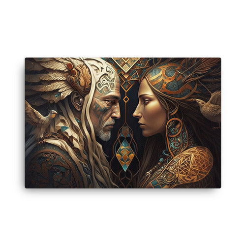 Spiritual love bridge connection canvas wall art print