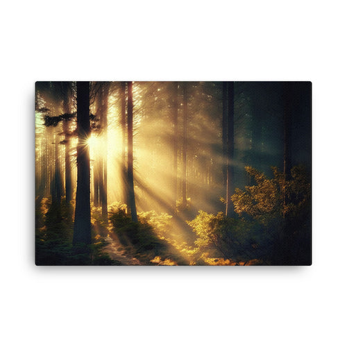 Nature shamanic awakening glow sunshine canvas wall art print
