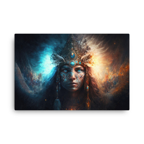 buddha meditation Nature & Shamanic - Visions Art: Journey Of Insight Wall Art ( canvas wall art in living room mockup