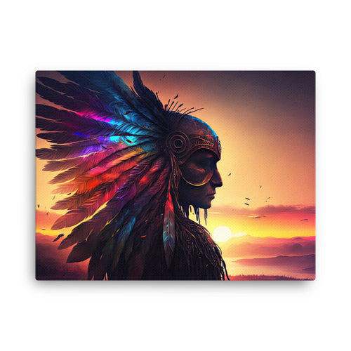 buddha meditation Yoga & Zen - Shamanic Wisd canvas wall art in bedroom mockup