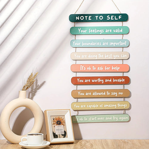 Yoga zen inspiring mental wellness canvas wall art in living room mockup