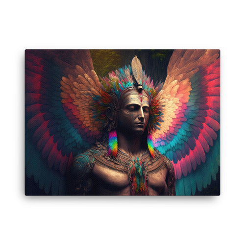 buddha meditation The Power Within canvas wall art in bedroom mockup