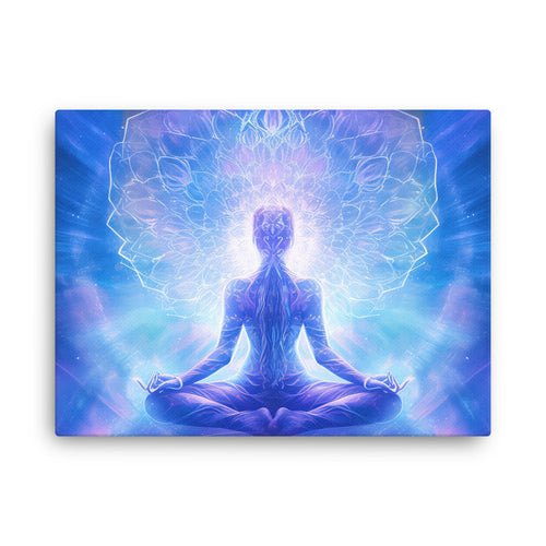 Chakra energy future art: innovation & sustainability vision canvas wall art in living room mockup