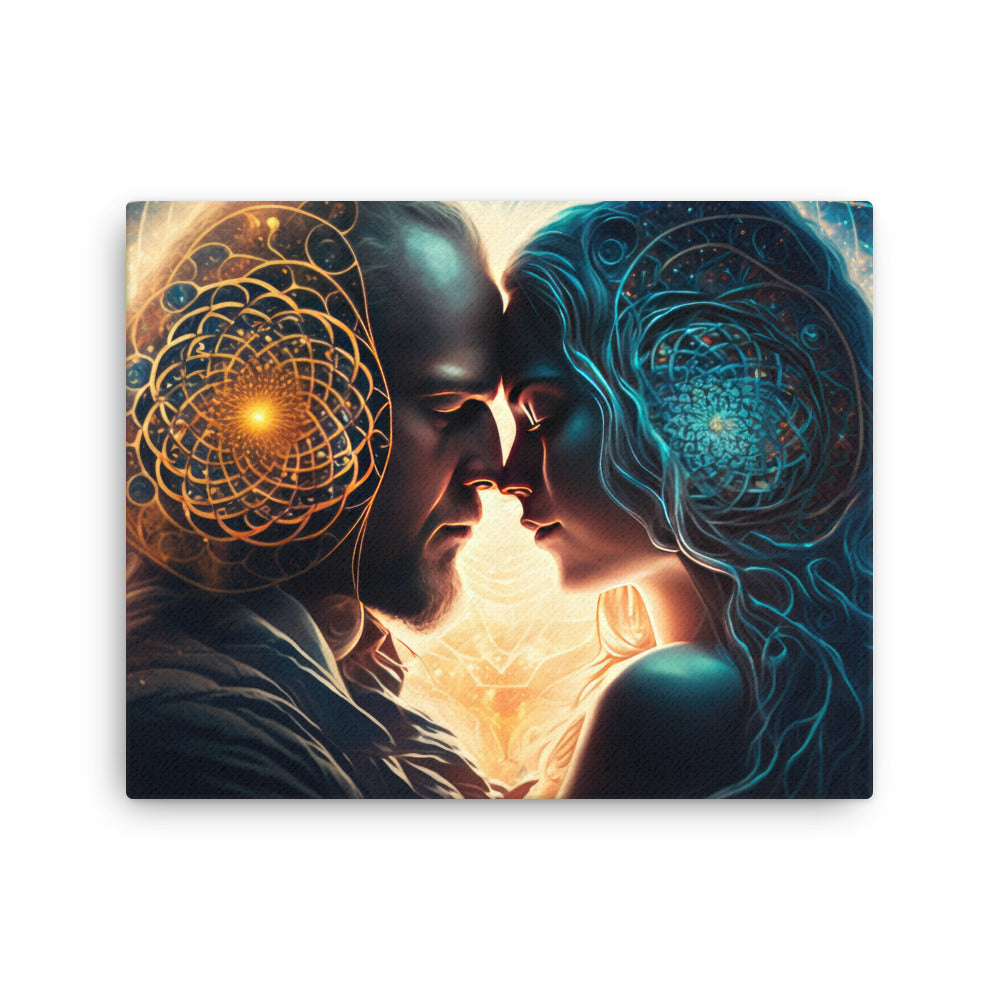 buddha meditation Spiritual Art - Love Journey Art canvas wall art in meditation space mockup