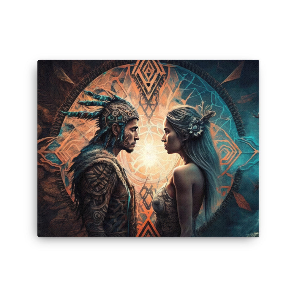 buddha meditation Nature & Shamanic - Union canvas wall art in meditation space mockup