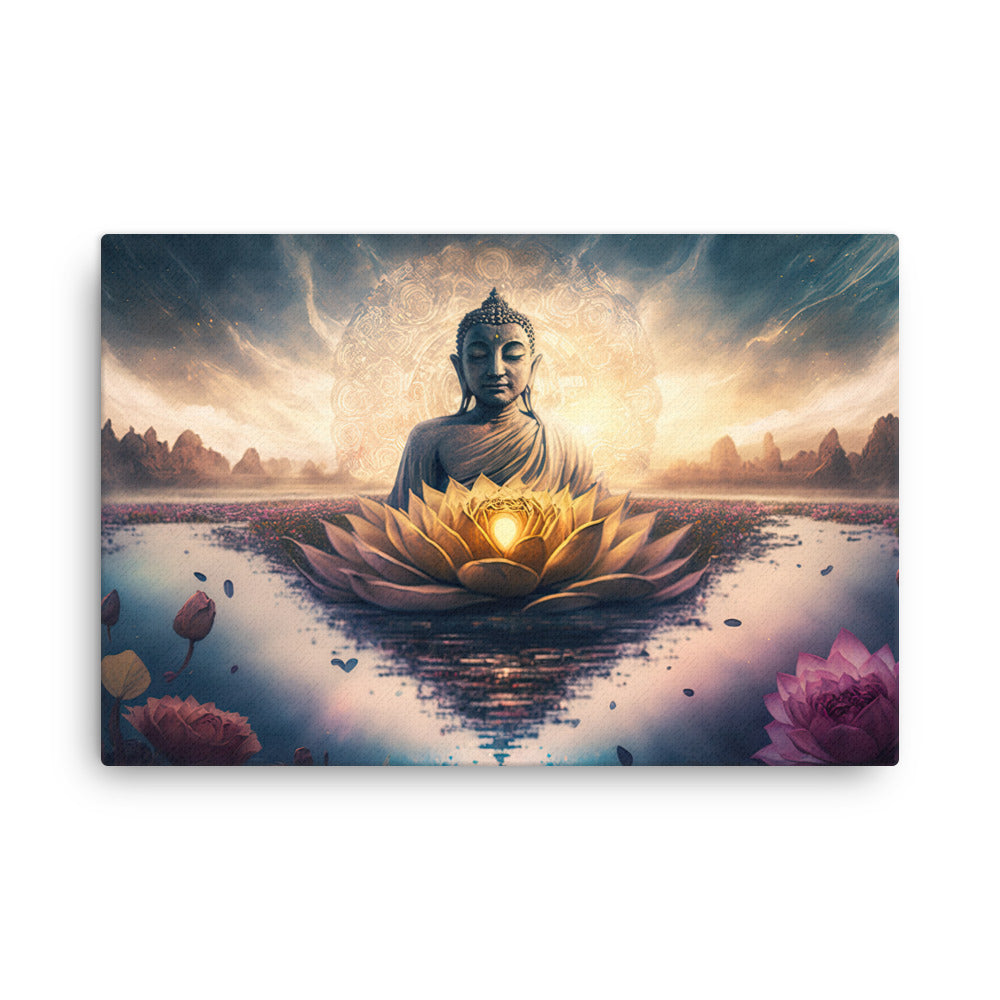 Yoga zen eternal teachings buddha canvas wall art print