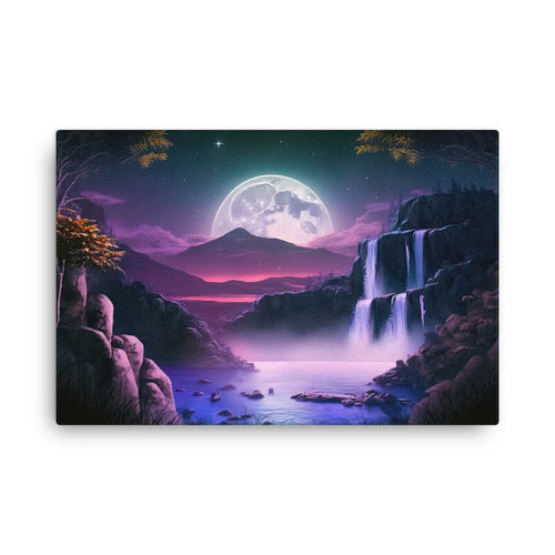 Moon phase s celestial fantasy art journey canvas wall art print
