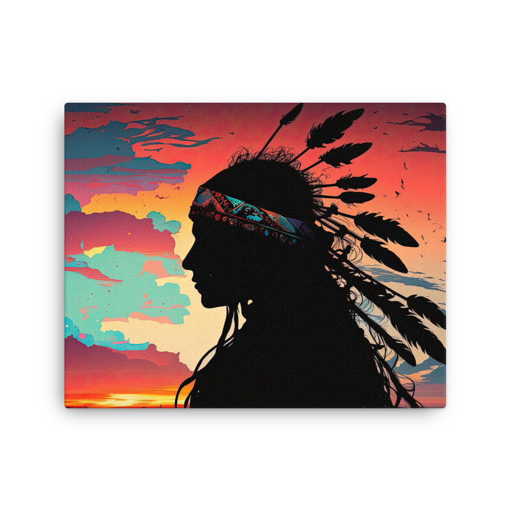 buddha meditation Yoga & Zen - Shaman Silhouettes Art canvas wall art in meditation space mockup