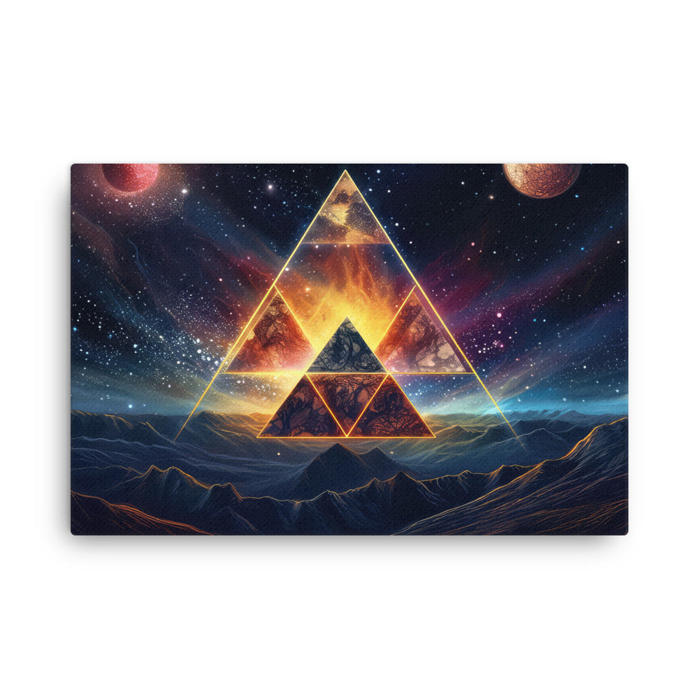 Sacred geometry language of shapes canvas wall art print