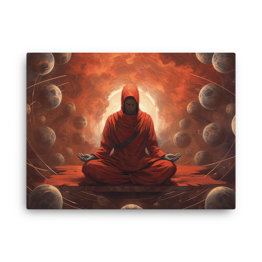 buddha meditation Yoga & Zen - Cosmic Meditation Journey : Inner Universe Landscapes Wall Art ( canvas wall art in bedroom mockup