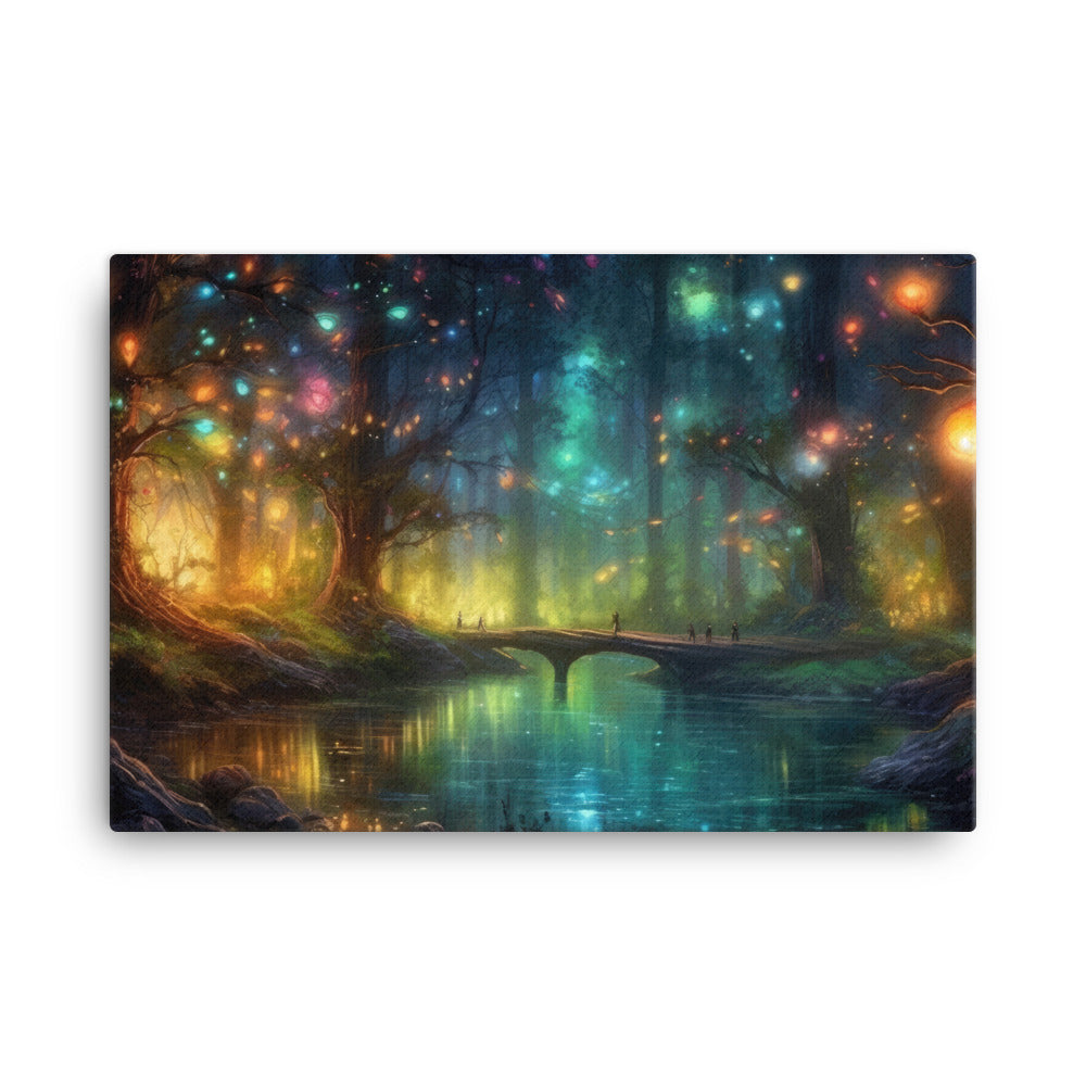 Nature shamanic enchanted forest | woods canvas wall art print