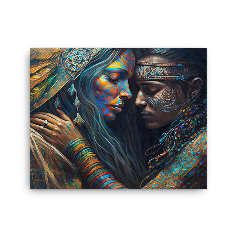 Chakra energy ayahuasca love canvas canvas print texture detail close-up