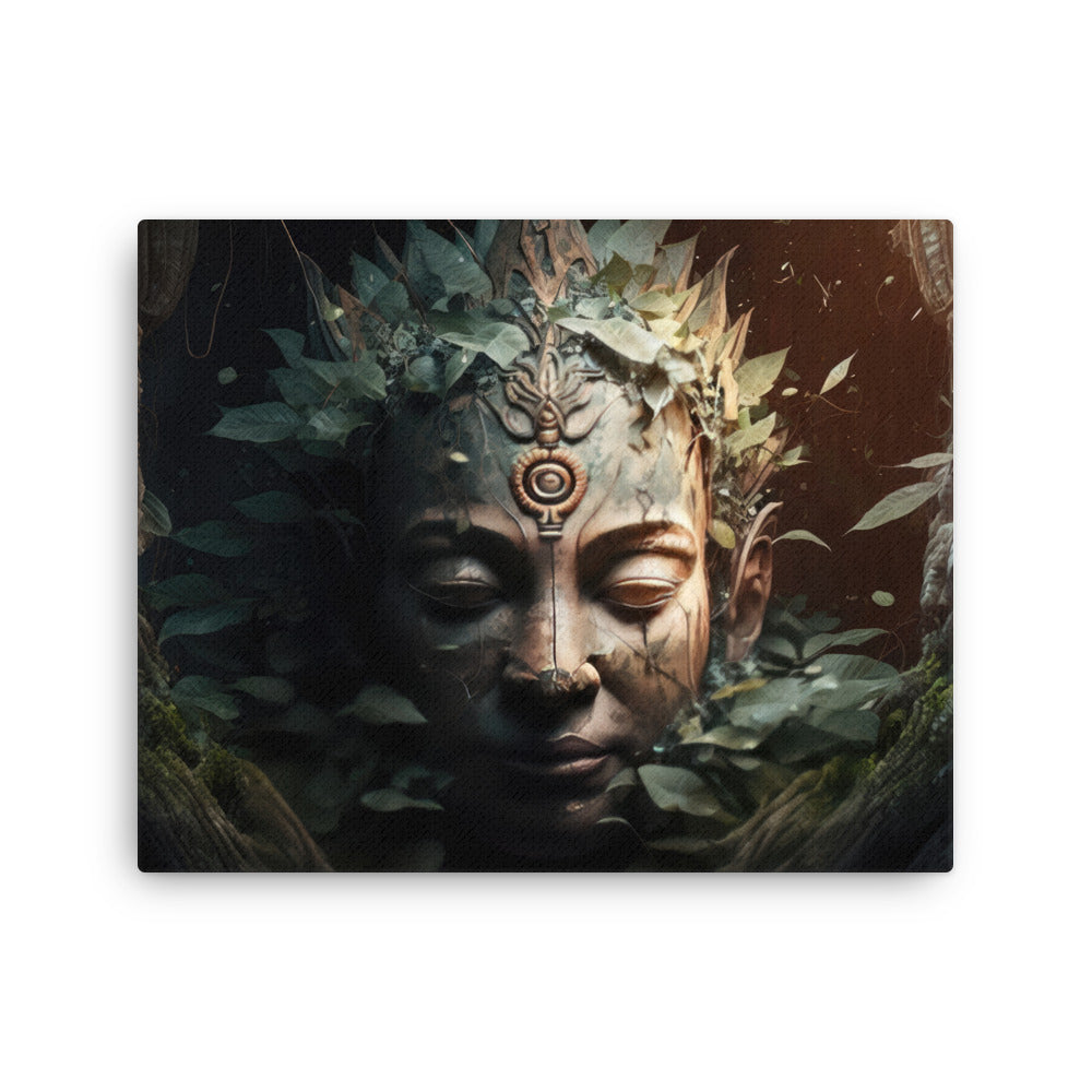 Yoga zen buddha nature canvas canvas print texture detail close-up