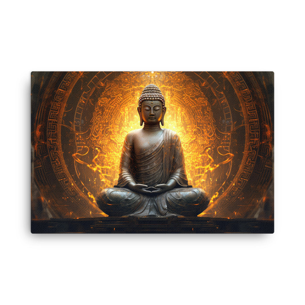 Yoga zen buddha's peace canvas canvas wall art print