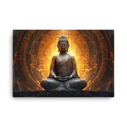 Yoga zen buddha's peace canvas canvas wall art print