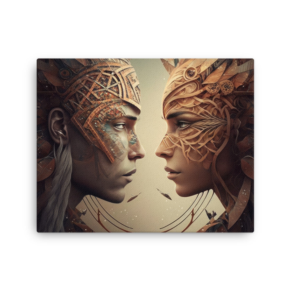 buddha meditation Spiritual Art - Harmony Bond canvas wall art in meditation space mockup