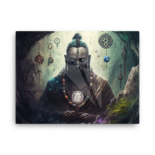 buddha meditation Yoga & Zen - Shamanic Insights Art: Realm Of Ancient Wisddecor Wall Art ( canvas wall art in bedroom mockup