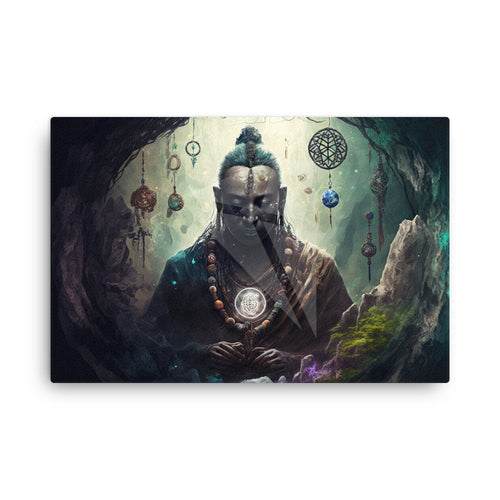 buddha meditation Yoga & Zen - Shamanic Insights Art: Realm Of Ancient Wisddecor Wall Art ( canvas wall art in living room mockup