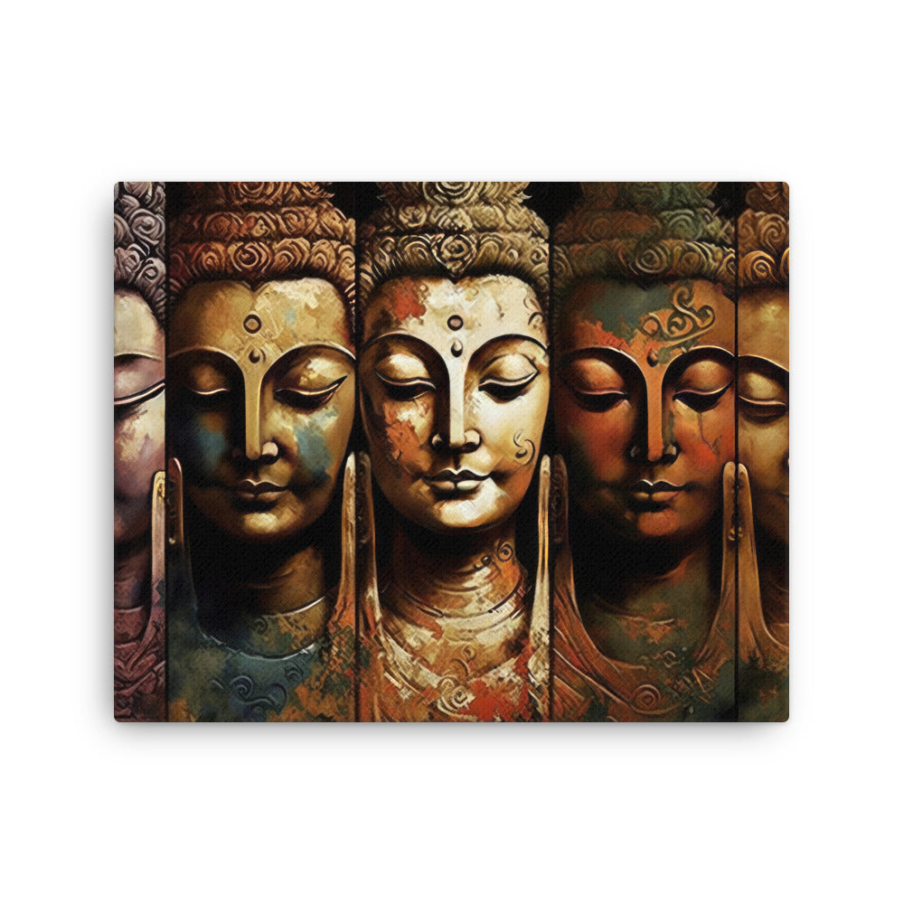 Yoga zen ascending buddha canvas canvas print texture detail close-up