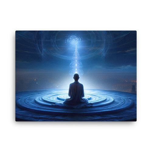 buddha meditation Yoga & Zen - Meditation Path Art: Inner Tranquility & Self-discovery Wall Art ( canvas wall art in bedroom mockup