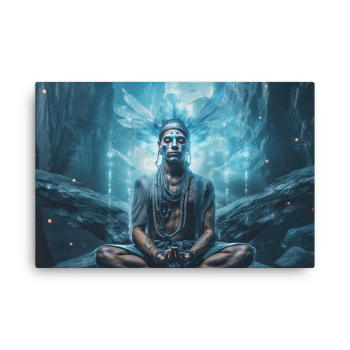 Chakra energy wisdom of ages art: ancient shamanic traditions canvas wall art print