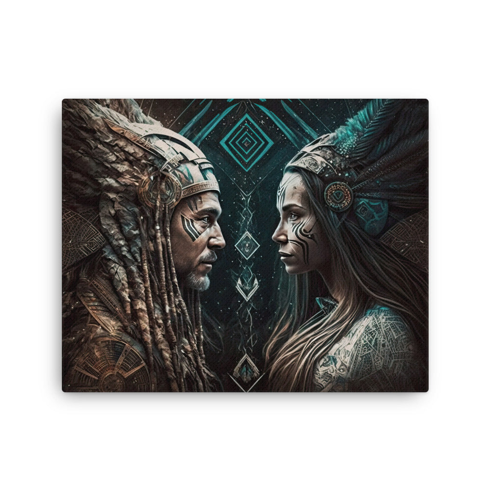 buddha meditation Nature & Shamanic - Harmony canvas wall art in meditation space mockup