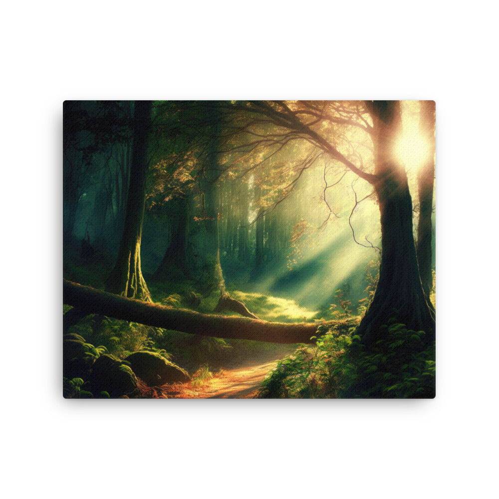 Chakra energy golden forest veins canvas print texture detail close-up