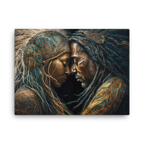Spiritual love essence canvas canvas wall art in living room mockup