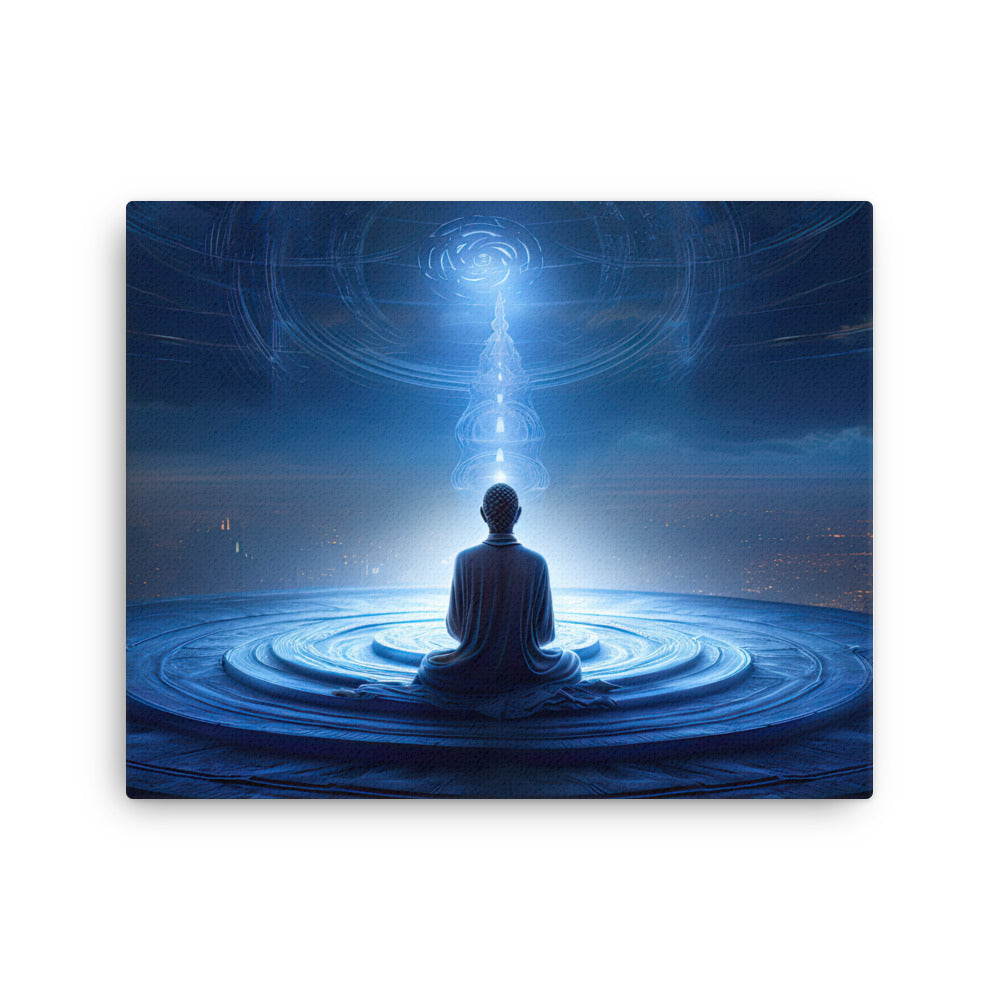buddha meditation Yoga & Zen - Meditation Path Art: Inner Tranquility & Self-discovery Wall Art ( canvas wall art in meditation space mockup