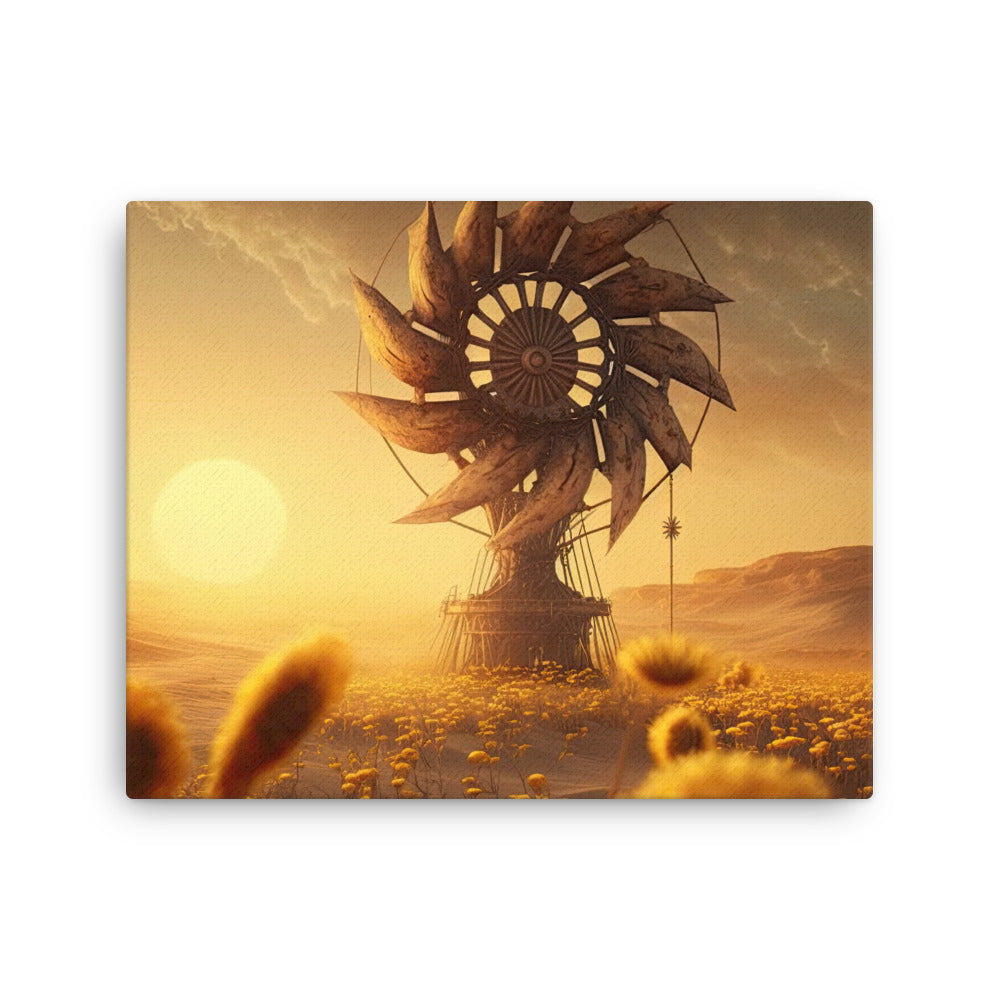 Chakra energy nature's breath windmill art landscape canvas print texture detail close-up