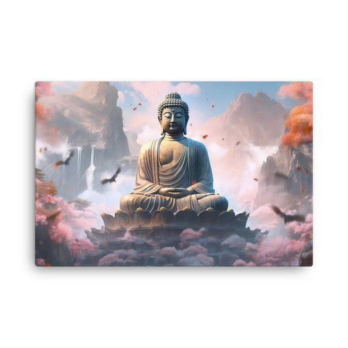 Yoga zen buddha's kindness canvas canvas wall art print