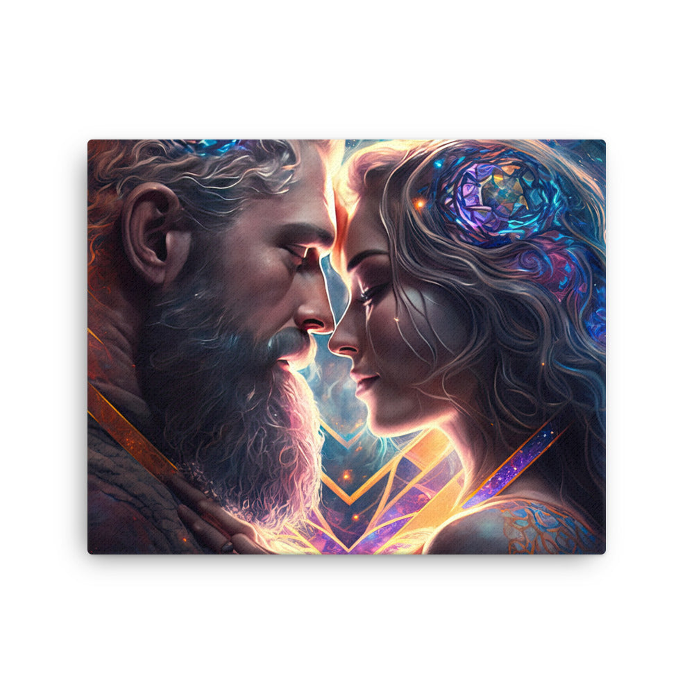 buddha meditation Spiritual Art - Universal Love Language canvas wall art in meditation space mockup
