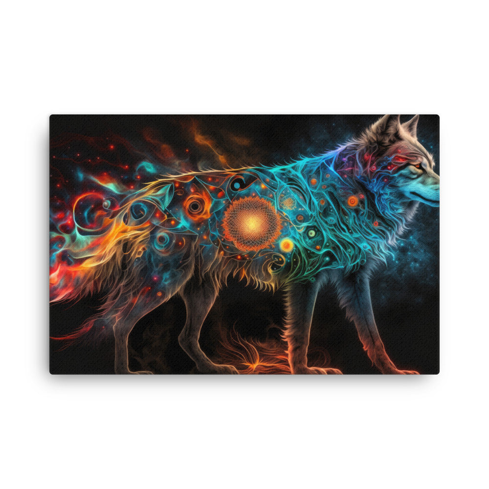 Chakra energy cosmic meditation journey : universe within canvas wall art print