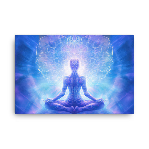 Chakra energy future art: innovation & sustainability vision canvas wall art print