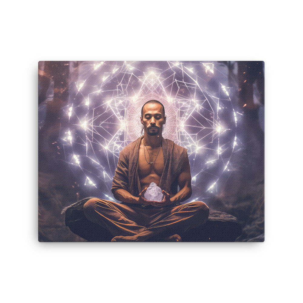 buddha meditation Yoga & Zen - Shamanic Secrets Unveiled Art: Ancient Traditions Wall Art ( canvas wall art in meditation space mockup