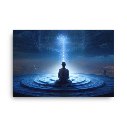 buddha meditation Yoga & Zen - Meditation Path Art: Inner Tranquility & Self-discovery Wall Art ( canvas wall art in living room mockup