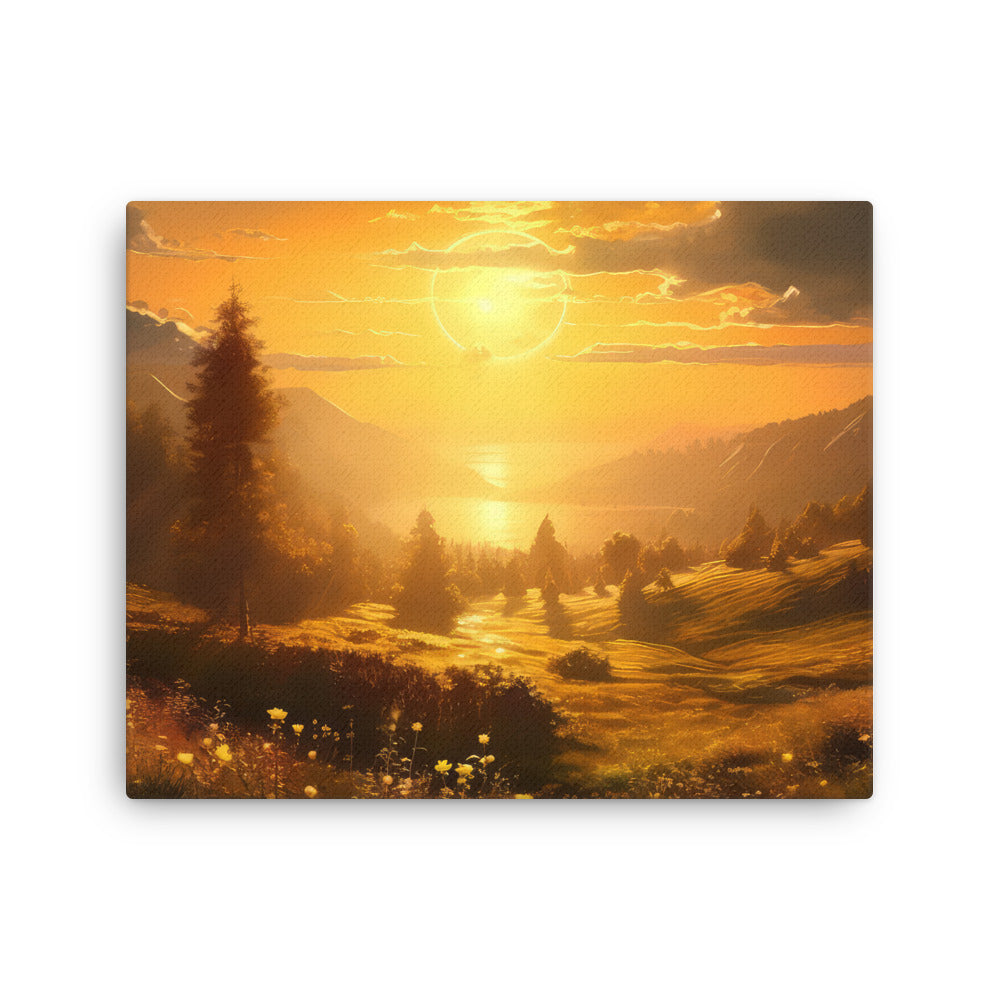 Nature shamanic golden morning splendor canvas print texture detail close-up