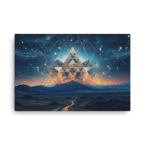 sacred geometry Sacred Geometry - Symmetry Art: Geometry Of Existence Wall Art ( canvas wall art in living room mockup