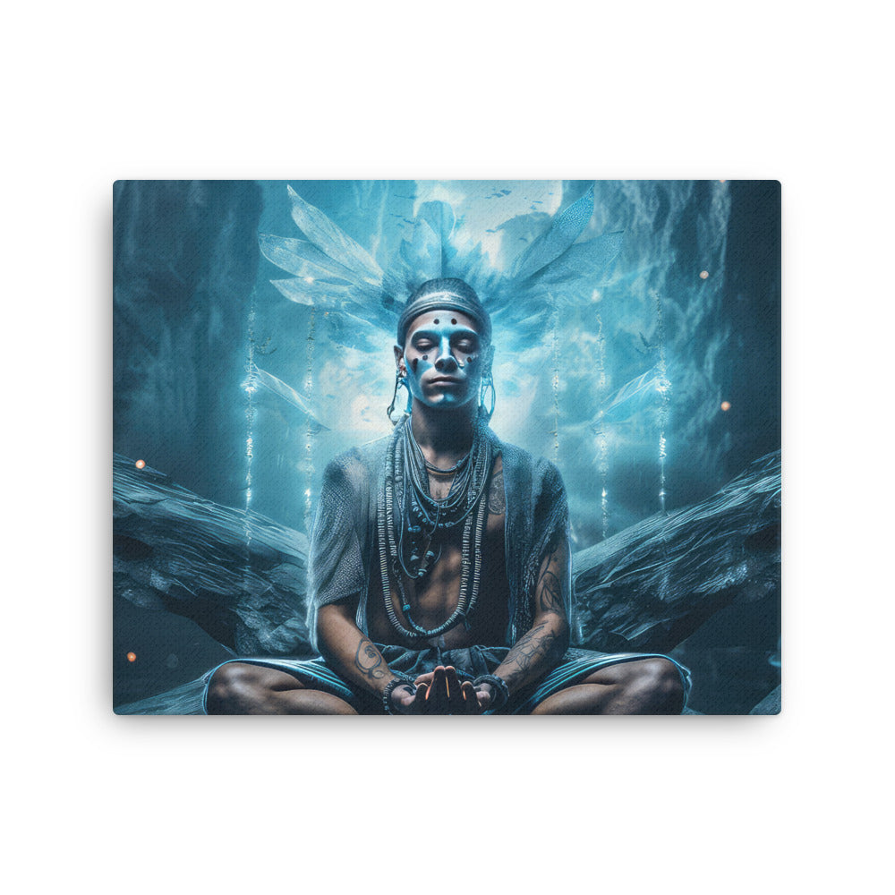 Chakra energy wisdom of ages art: ancient shamanic traditions canvas print texture detail close-up