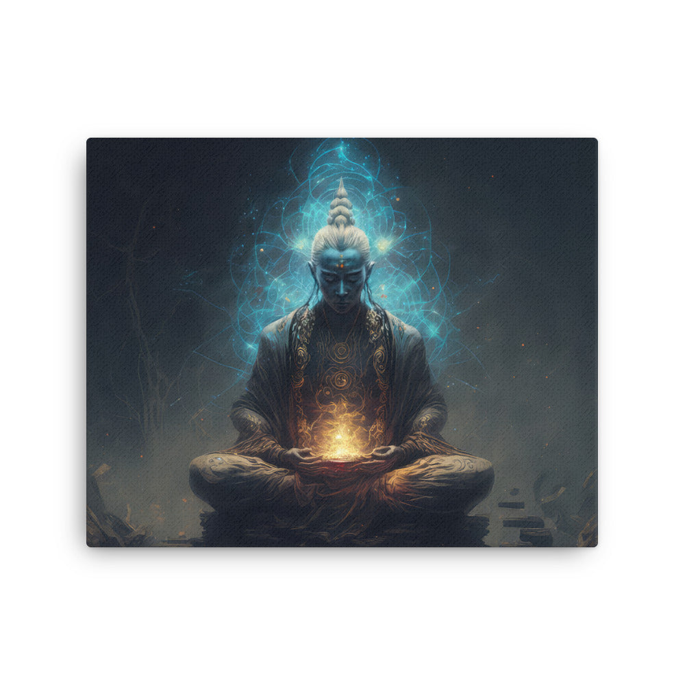 Nature shamanic enigmatic magical man canvas print texture detail close-up