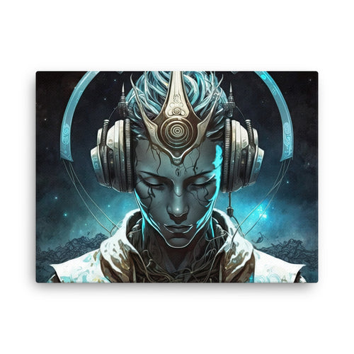 Spiritual ascended anime canvas canvas wall art in living room mockup
