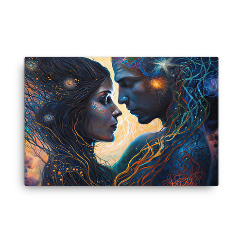 buddha meditation Spiritual Art - Deepest Joy Essence Art canvas wall art in living room mockup