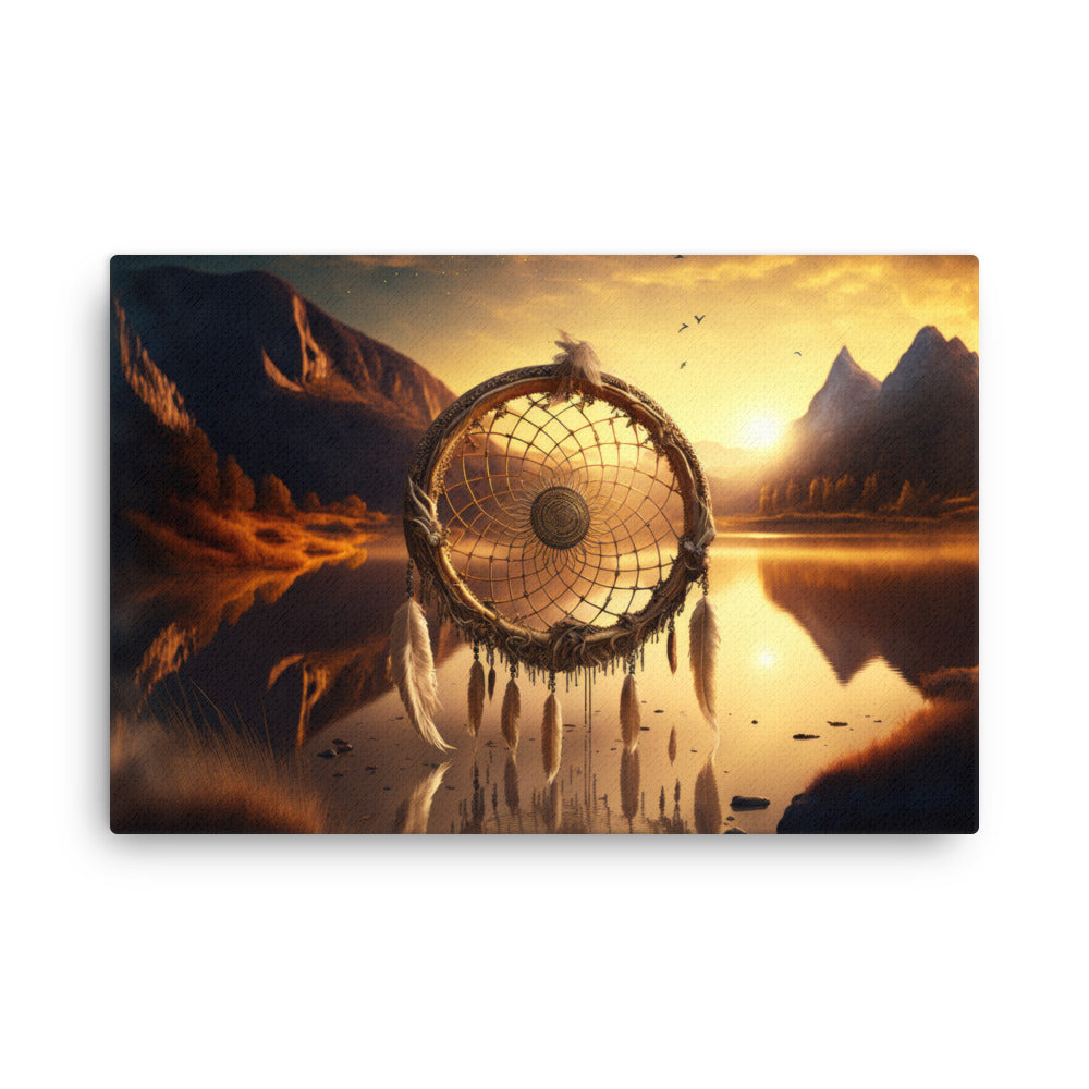 Chakra energy dream guardian : symbol of connection canvas wall art print