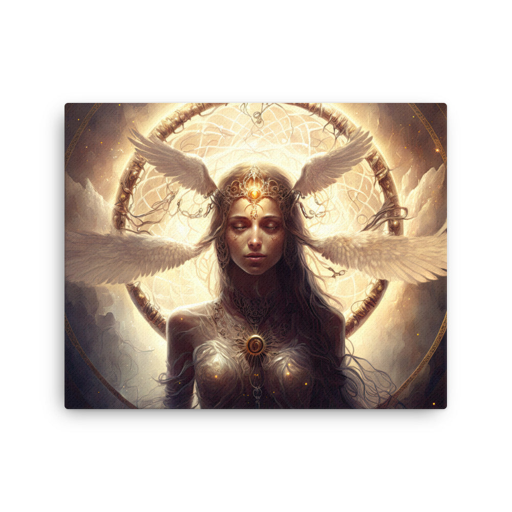 Angel archangel guardian of grace : divine presence canvas print texture detail close-up