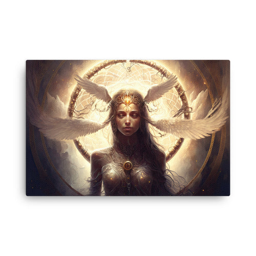 Angel archangel guardian of grace : divine presence canvas wall art print