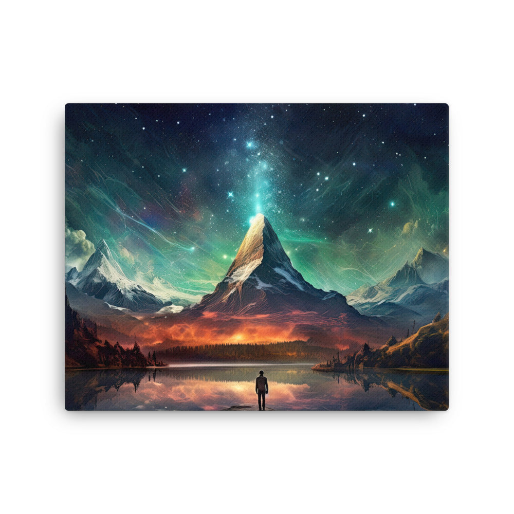 buddha meditation Spiritual Art - Colors In The Sky canvas wall art in meditation space mockup