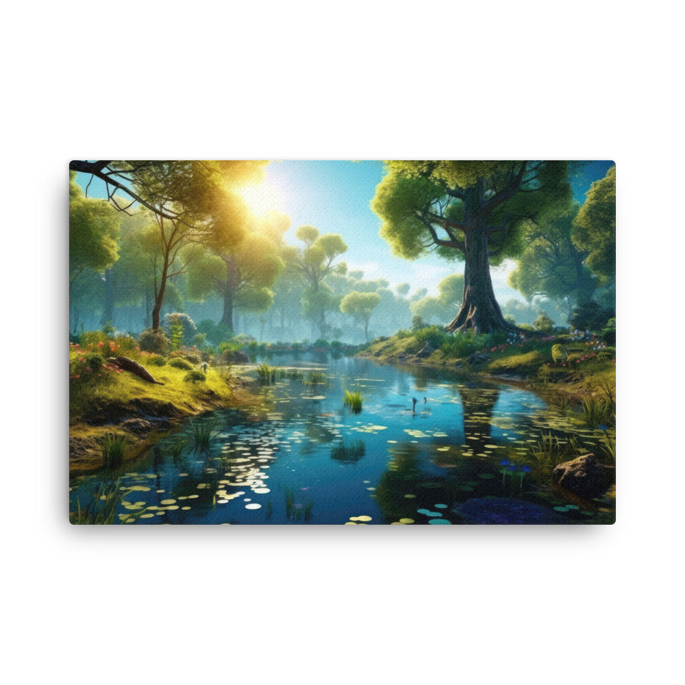 Yoga zen nature's serenity : finding peace & tranquility canvas wall art print