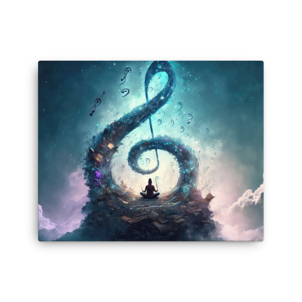 buddha meditation Soulful Harmony canvas wall art in meditation space mockup