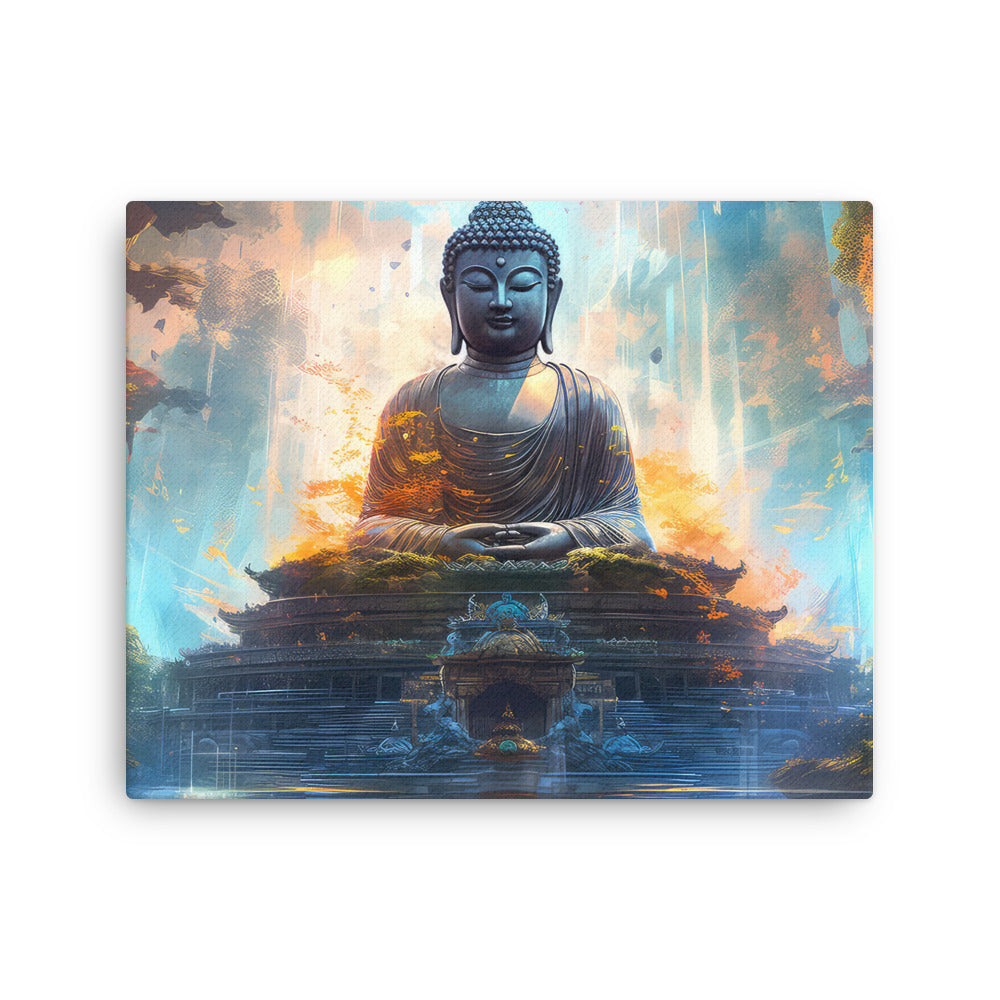 Yoga zen ancient buddha wisdom canvas print texture detail close-up