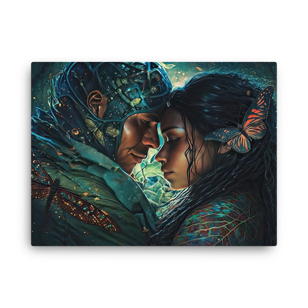 Spiritual enduring love bond canvas wall art in living room mockup